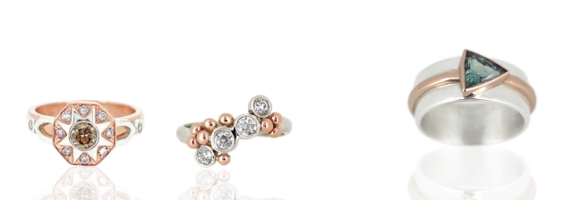 Rings in Rose Gold and White Gold